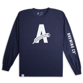 Athletic Brewing Co Long Sleeve T-Shirt - Navy